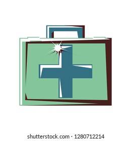 first aid kit isolated icon
