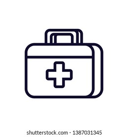 first aid kit isolated icon