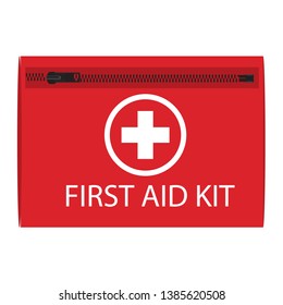 First aid kit isolated on white background.