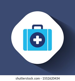 First aid kit isolated on white background