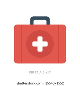 First aid kit isolated on white background