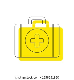 First aid kit isolated on white background