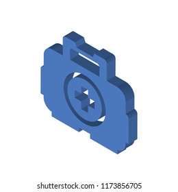 First aid kit isometric left top view 3D icon