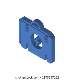 First aid kit isometric left top view 3D icon