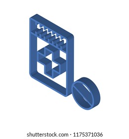 First aid kit isometric left top view 3D icon
