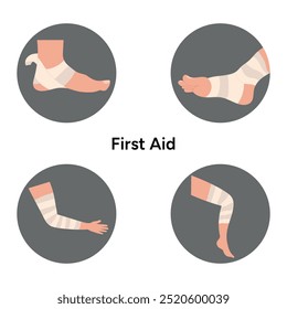 First aid kit for leg, hand, and ankle