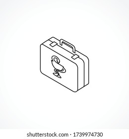 first aid kit line icon. first aid kit isolated line icon