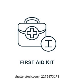 First Aid Kit line icon. Simple element from healthcare collection. Creative First Aid Kit outline icon for web design, templates, infographics and more