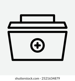 First Aid Kit line icon illustration. Perfect for website mobile app presentation. Suitable for any user interface and user experience