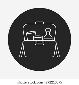 First aid kit line icon
