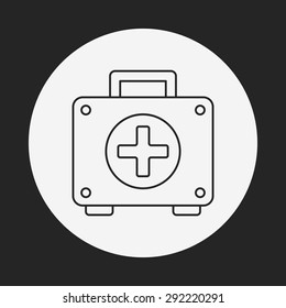 First aid kit line icon