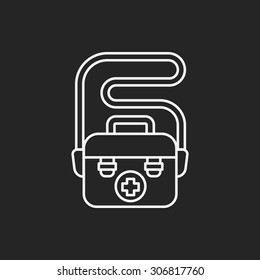 First aid kit line icon