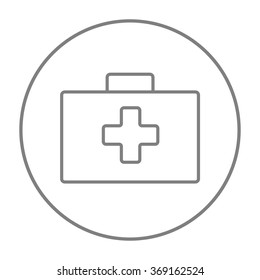 First aid kit line icon.