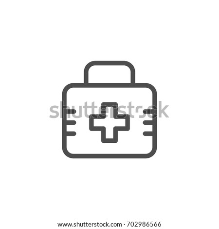First aid kit line icon