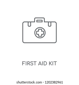 First Aid Kit linear icon. First Aid Kit concept stroke symbol design. Thin graphic elements vector illustration, outline pattern on a white background, eps 10.