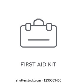 First aid kit linear icon. Modern outline First aid kit logo concept on white background from Health and Medical collection. Suitable for use on web apps, mobile apps and print media.