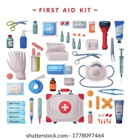 First Aid Kit Medical Emergency Box Stock Vector (Royalty Free ...