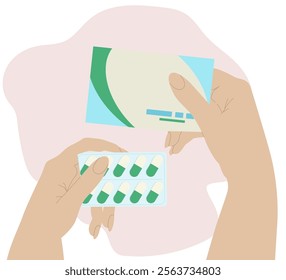 First aid kit. Medical equipment for use at home. Medicines for treating diseases. Vector illustration.