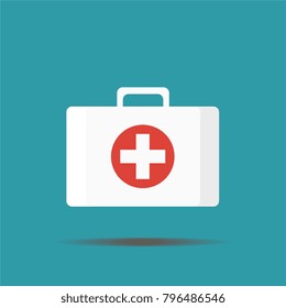 First aid kit medical icon vector isolated