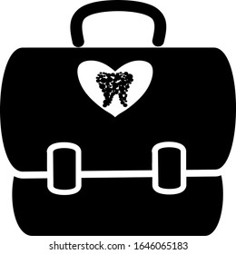 First aid kit medicine cartoon style isolated. Doctor's first-aid kit in cartoon style. Medicine chest vector illustration. Study Medicine Doctor's Kit With Bag. Pharmacy. Medical Kit icon vector