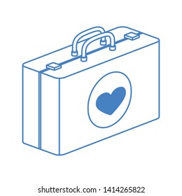 first aid kit on white background