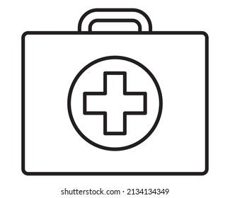 kit de primeros auxilios sobre fondo blanco