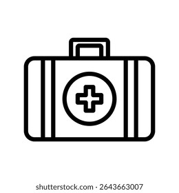 First Aid Kit  Outline bold Vector Icon which can be easily modified or Edited