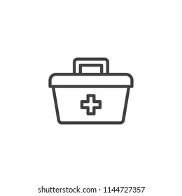 First aid kit outline icon. linear style sign for mobile concept and web design. Medical bag simple line vector icon. Symbol, logo illustration. Pixel perfect vector graphics