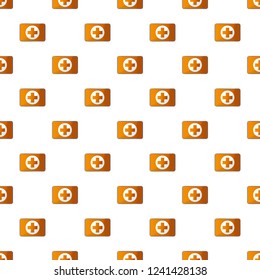 First aid kit pattern seamless vector repeat for any web design