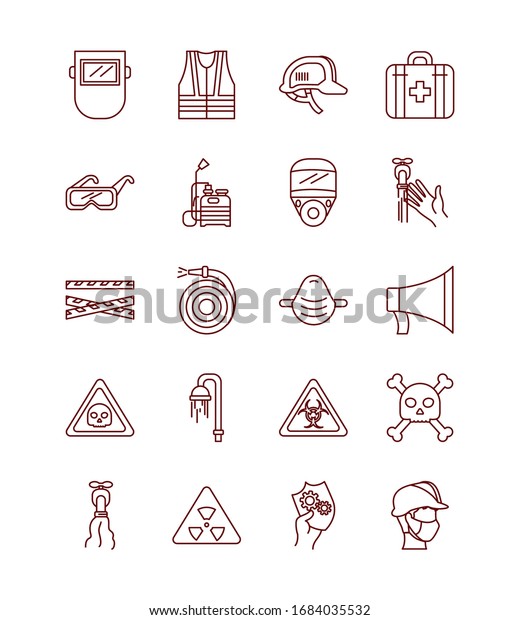 First Aid Kit Safety Elements Icon Stock Vector (Royalty Free ...