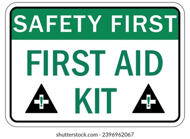 First aid kit sign and labels