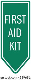 First aid kit sign and labels