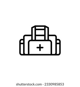 first aid kit simple icon in white background