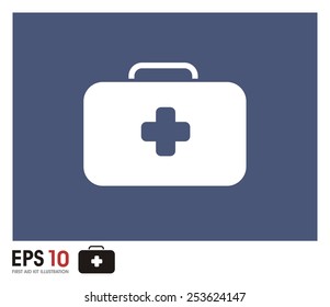 first aid kit simple illustration