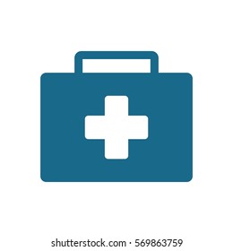 first aid kit suitcase emergency clinic vector illustration eps 10