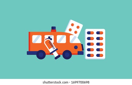 Kit de primeros auxilios suministran productos médicos de emergencia realistas y saludables logo