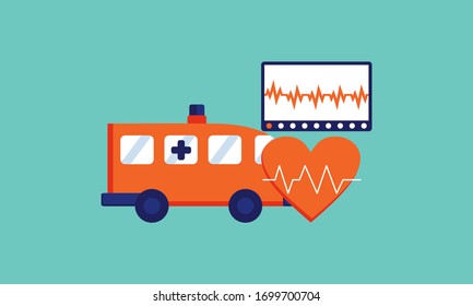 First aid kit supply emergency medical products realistic, healthy care logo