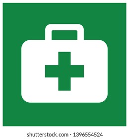 First Aid Kit Symbol Sign, Vector Illustration, Isolated On White Background Label .EPS10  