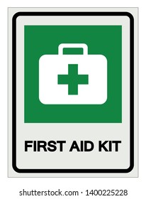 First Aid Kit Symbol Sign, Vector Illustration, Isolated On White Background Label .EPS10 