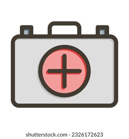 First Aid Kit Thick Line Filled Colors For Personal And Commercial Use.
