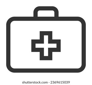 first aid kit thin line icon vector for medical business