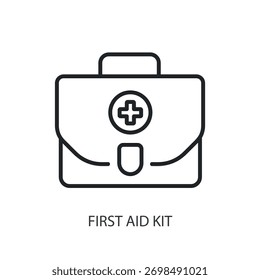 First aid kit thin line icons. Original vector illustration.