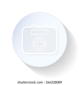 First aid kit thin lines icon vector graphic illustration 