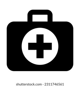 First Aid Kit Vector Glyph Icon For Personal And Commercial Use.
