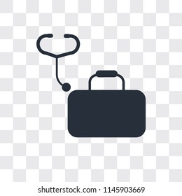 First aid kit vector icon isolated on transparent background, First aid kit logo concept