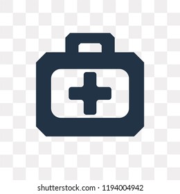 First aid kit vector icon isolated on transparent background, First aid kit transparency concept can be used web and mobile