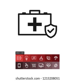 First aid kit vector icon