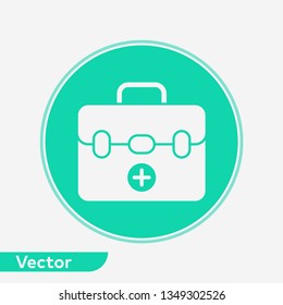First aid kit vector icon sign symbol