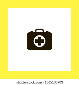first aid kit vector icon. flat design