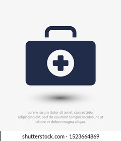 First aid kit vector icon. First Help, Doctor icon, Medicine concept